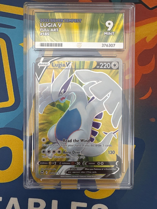2022 Lugia V Full Art #185 – Silver Tempest – MINT 9 (ACE Grading)